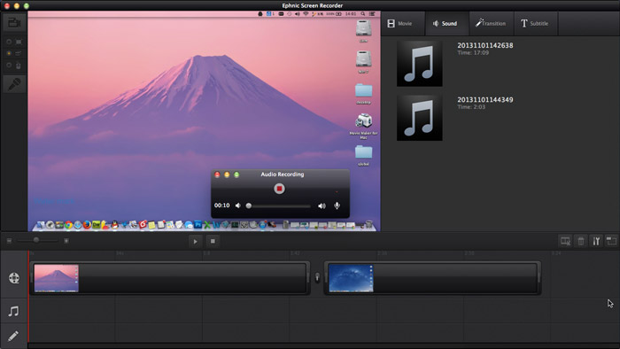 Record Narrations in Ephnic Screen Recorder for Mac